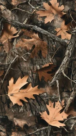 Crisp oak leaves wander like copper boats across bark