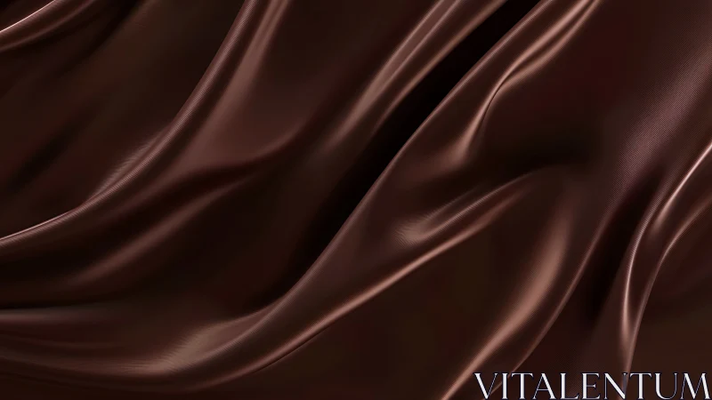Chocolate satin folds glow under soft studio highlights.
