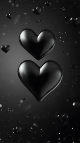 Ebony Hearts Cascade: Love's Obsidian Echo.