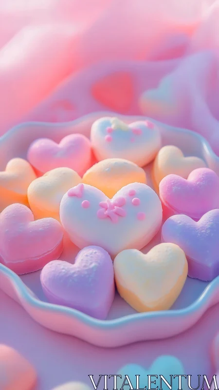 Dreamy Hearts in Pastel Paradise.