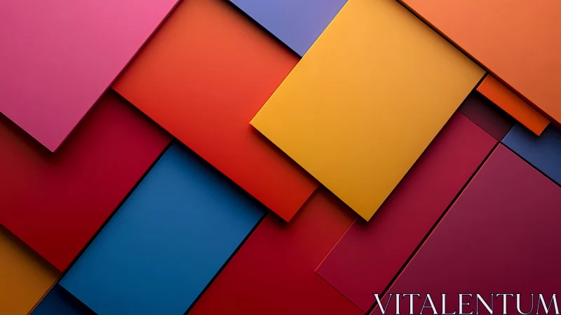Geometric color panels in layered minimalist abstract layout.