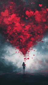 Love's Endless Sky: A Heart Rising Above