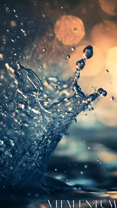 High-speed macro capture isolates dynamic water splash crown