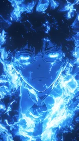 Starlit scholar quietly rewrites reality in electric blue