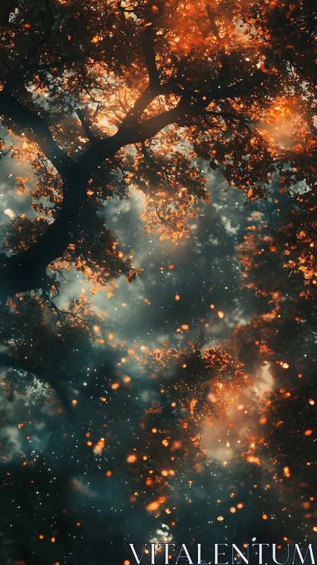 Autumn Light Through Ancient Canopy.