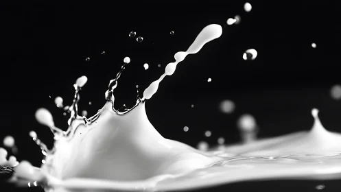 High-speed capture of milk crown hydrodynamic impact splash.
