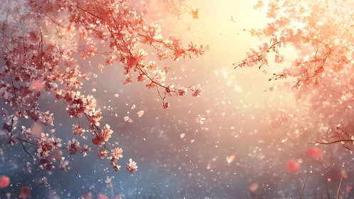 Soft Focus Floral Study in Warm Gradient.