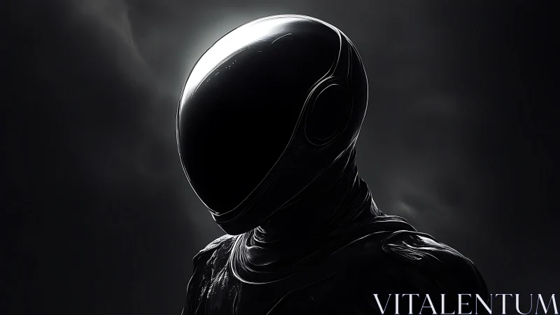 Midnight astronaut glides from shadow into liquid starlight