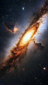 Stellar nebula vortex with radiant galactic core glow.