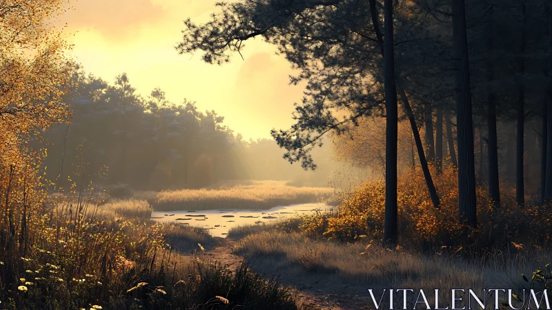 Golden Hour Serenity by the Marsh.