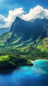 Emerald Valley Meets Turquoise Waters in Kalalau.