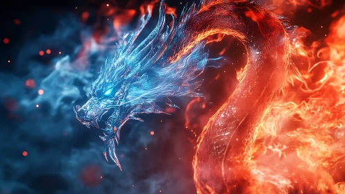 Thermodynamic bifurcation of a bifrost ice‑fire dragon coil.