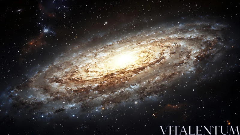 Spiral galaxy swirls like a luminous whirlpool of ancient fire