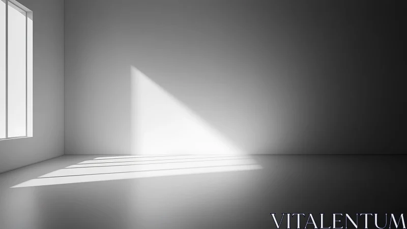 Sunlit minimalist room captures quiet geometry and calm