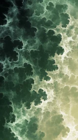 Fractal cloud formations render transitions from dark to light