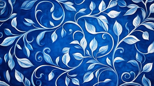 Curving white vines dancing across a deep blue evening sky.