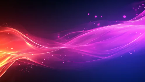 Chromatic wave ribbons ignite a neon dream horizon.