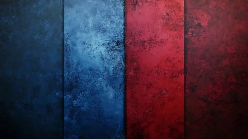 Vertical panels display blue to red textured color gradients