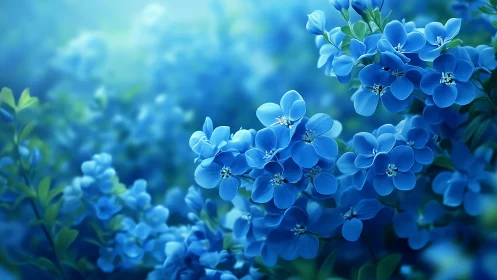 Periwinkle Dreams Dance Through Ethereal Blue Mist