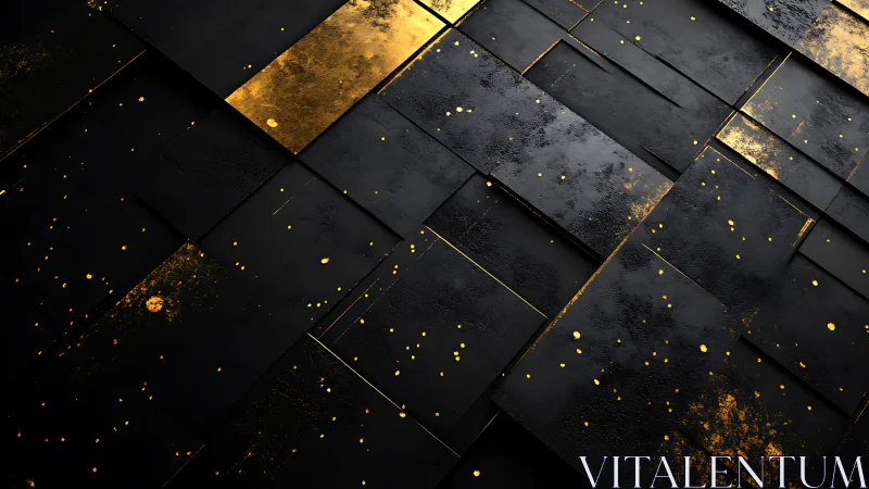 Gilded midnight panels with scattered molten starlight. Period.