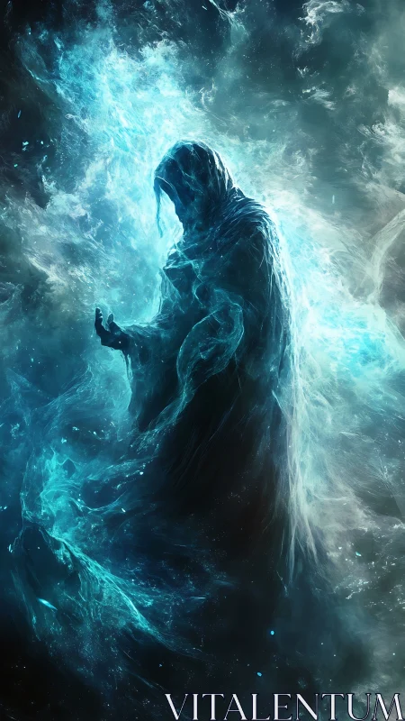 Spectral Void Conjurer in Luminous Ethereal Shroud.