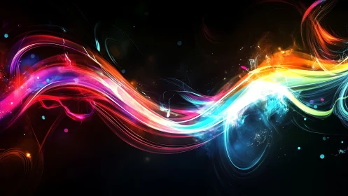 Spectral light trails forming dynamic multicolor plasma wave