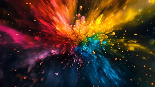 Radiant burst of color exploding across a dreamy canvas.