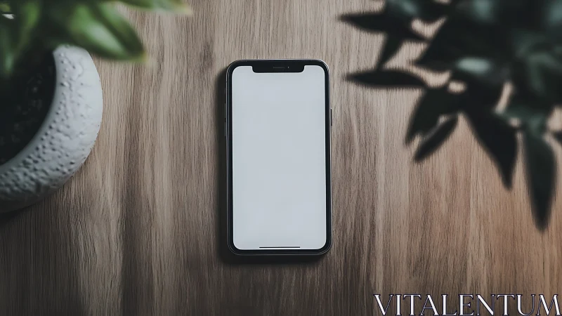 Modern Device Awaits Your Touch Amid Natural Serenity.