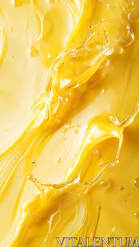 Macro fluid dynamics in golden liquid splash closeup study