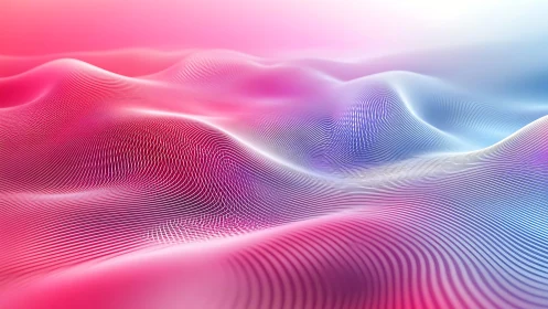 Neon gradient waves form a luminous abstract digital landscape.