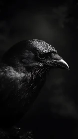 Striking Pigeon Portrait Captured in Dramatic Black and White