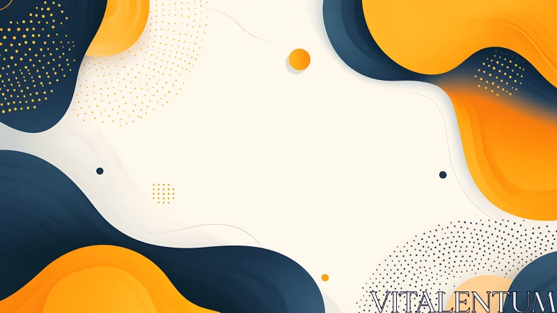 Waves of amber and midnight dance around a quiet center.