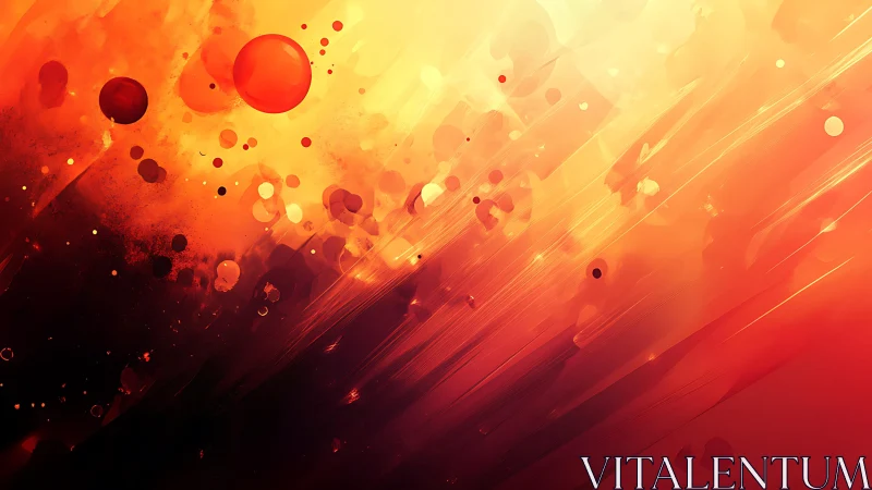 Vivid Abstract Art With Fiery Red and Orange Gradient Tones.