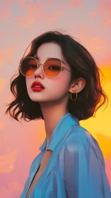 Sunset glow and cool shades on a breezy evening muse.