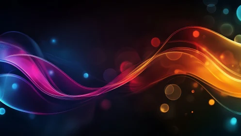 Color waves slipstream through midnight like liquid music