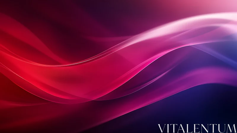 Curved translucent red and magenta bands traverse dark field