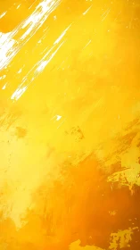 Vibrant yellow abstract field with dynamic white paint streaks