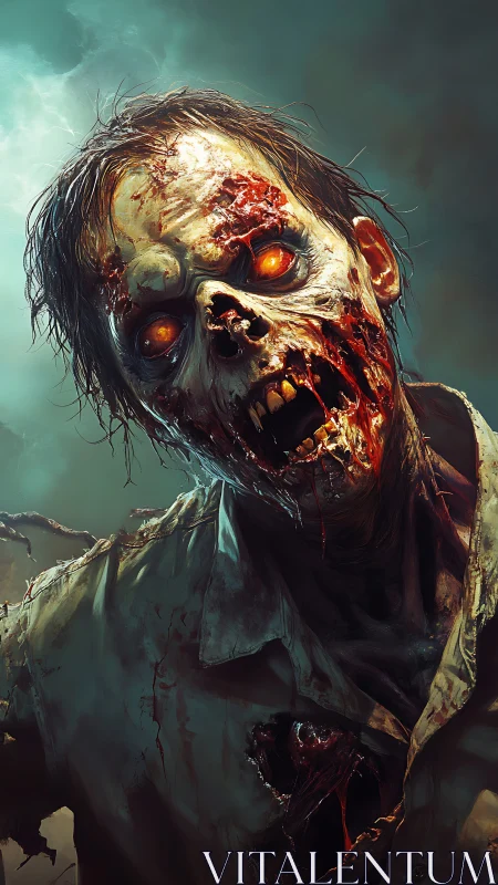 Mysterious skull-faced warrior with glowing red eyes stands strong.