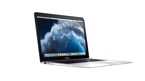 Photorealistic ultra-slim laptop on white product backdrop.