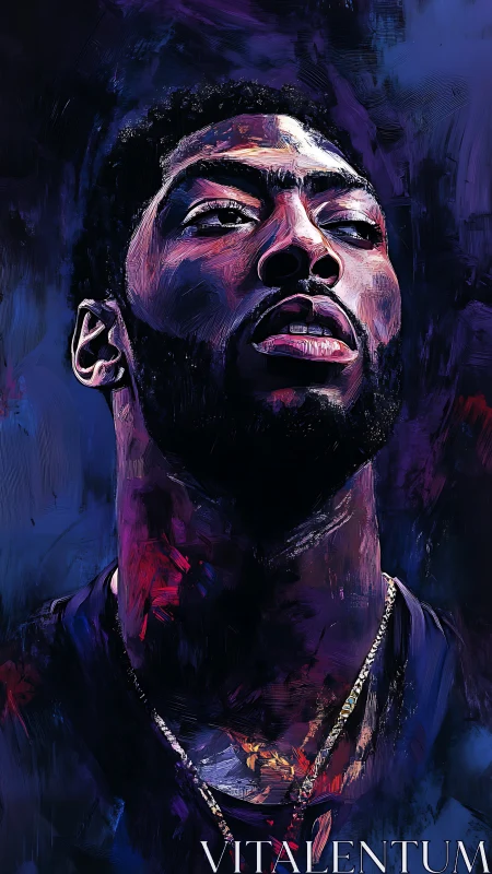 Expressive male portrait in neon-infused digital brushwork.