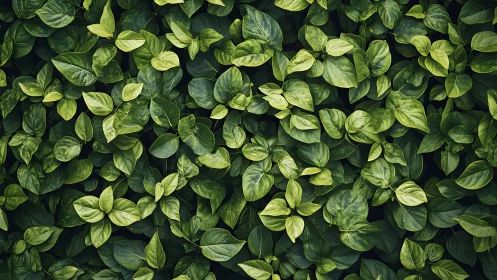Dense green foliage pattern with layered leafy texture.