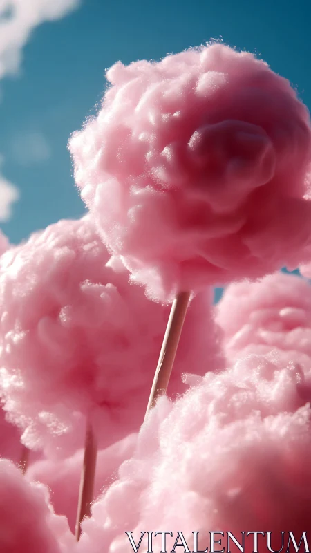 Cotton Candy Against Blue Sky