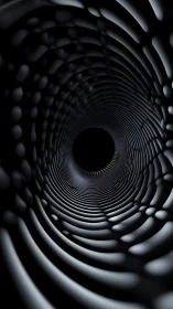 Concentric tubular structure displays smooth repeating surface pattern