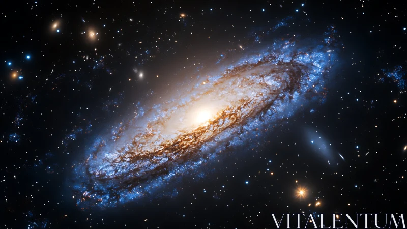 Spiral galaxy core blazing amid dense starfield panorama.