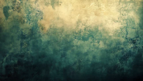 Atmospheric teal-ochre gradient with layered corrosion textures.