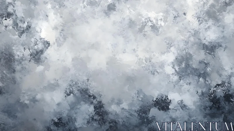 Abstract winter frost texture with icy blue and gray tones.