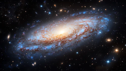 Spiral galaxy swirling like a cosmic lantern in velvet night.