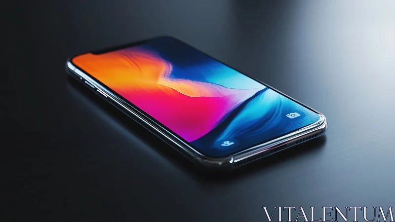 Modern Smartphone Display Vibrant Gradient Wallpaper.