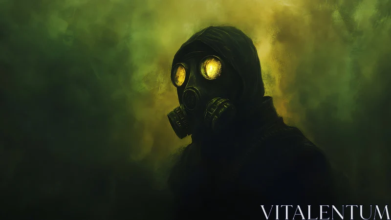 Fog-drenched wanderer studies poison light through goggles