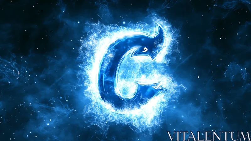 Glowing electric C emblem wrapped in swirling cosmic light.